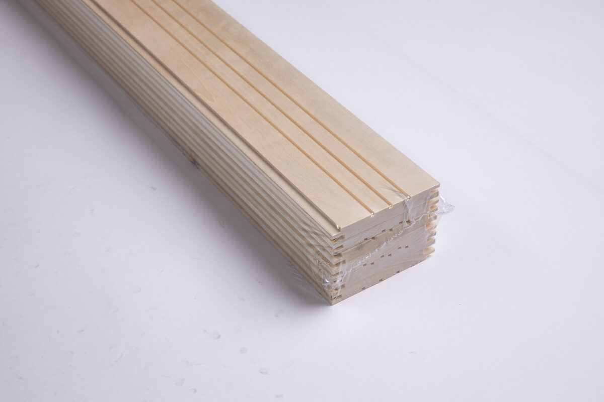 Sauna wall panels, Aspen, STS4, 15×68, A sort - Image 3