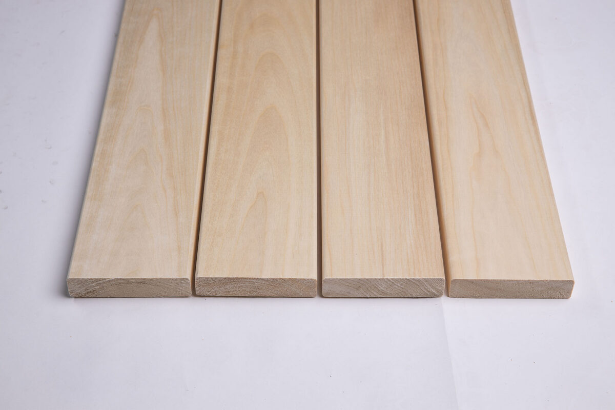 Sauna bench boards, Aspen, SHP, 28×90, A sort - Image 2