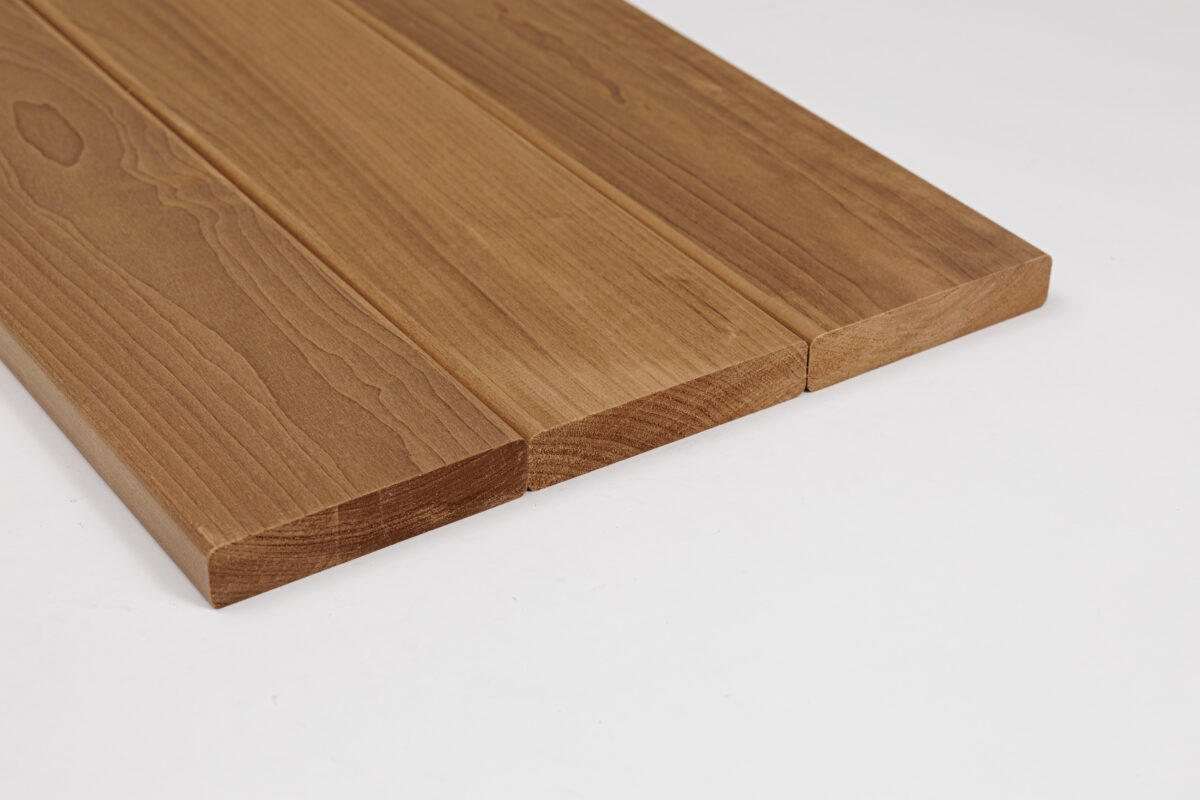 Sauna bench boards,Thermo Aspen, SHP, 28×140, B sort - Image 3