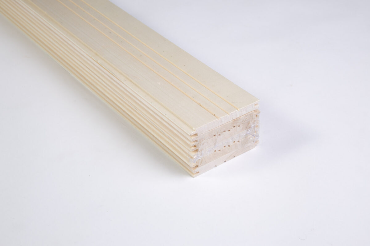 Sauna wall panels, Aspen, STS4, 15×140, A sort - Image 2